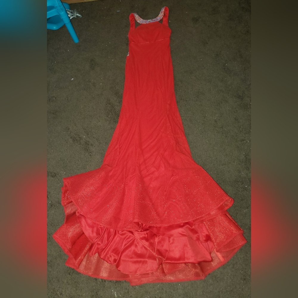 Elegant Red Evening Gown